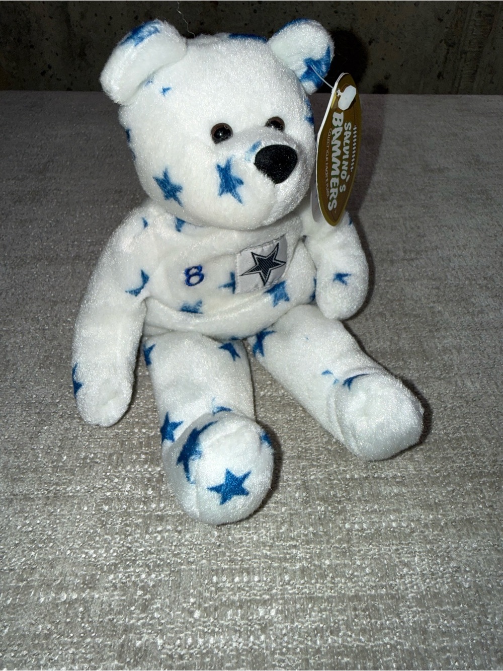 Vintage 1999 Salvino’s Bammers Troy Aikman #8 Dallas Cowboys Beanie Bear NWT